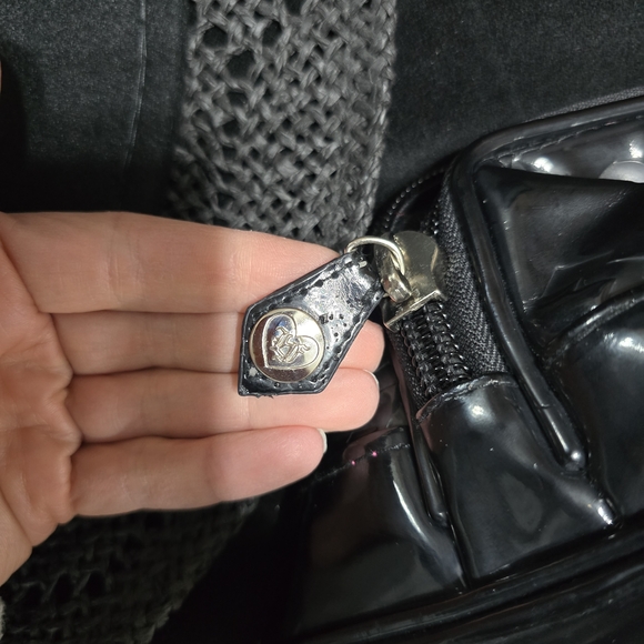 Loungefly Glossy Black Embossed Handbag - Picture 5 of 5